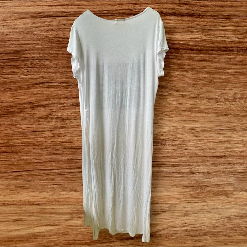 LIMITED EDITION WHITE MAXI DRESS COVER UP IN WHITE SIZE 1X NWOT - Picture 8 of 10